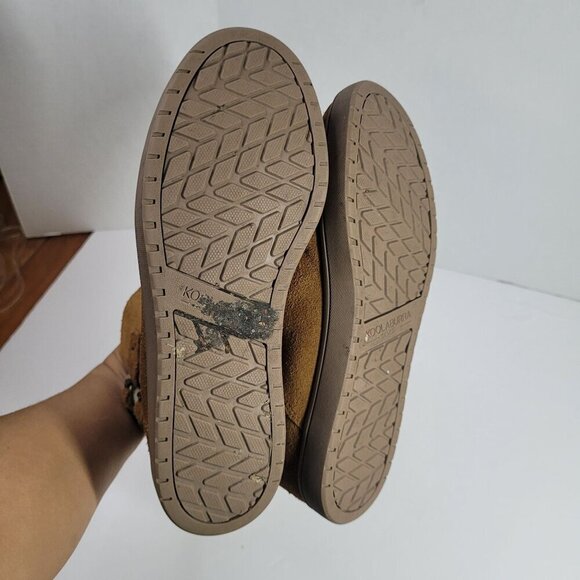 Koolaburra By UGG Girls Youth Short Suede‎ Shearling Boots Size 3 Tan 1096445 - Picture 8 of 8